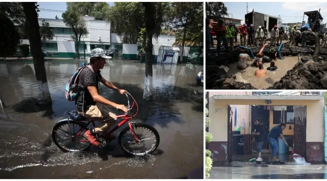 Ciudad de México – Desperdicio de agua y daños a casas por fuga en V. Carranza (La Jornada)