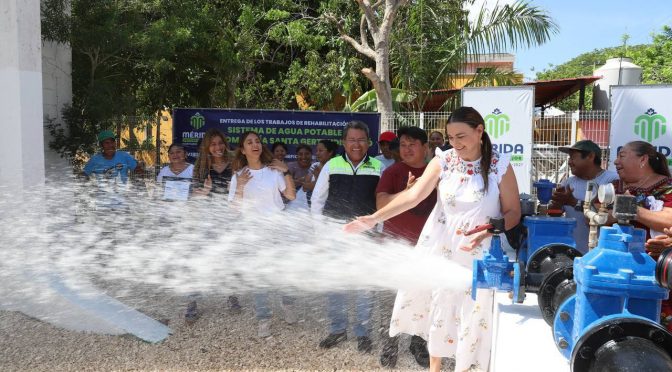 Yucatán – Habitantes de Santa Gertrudis Copó reciben mejoras en sistema de agua potable (La Jornada Maya)