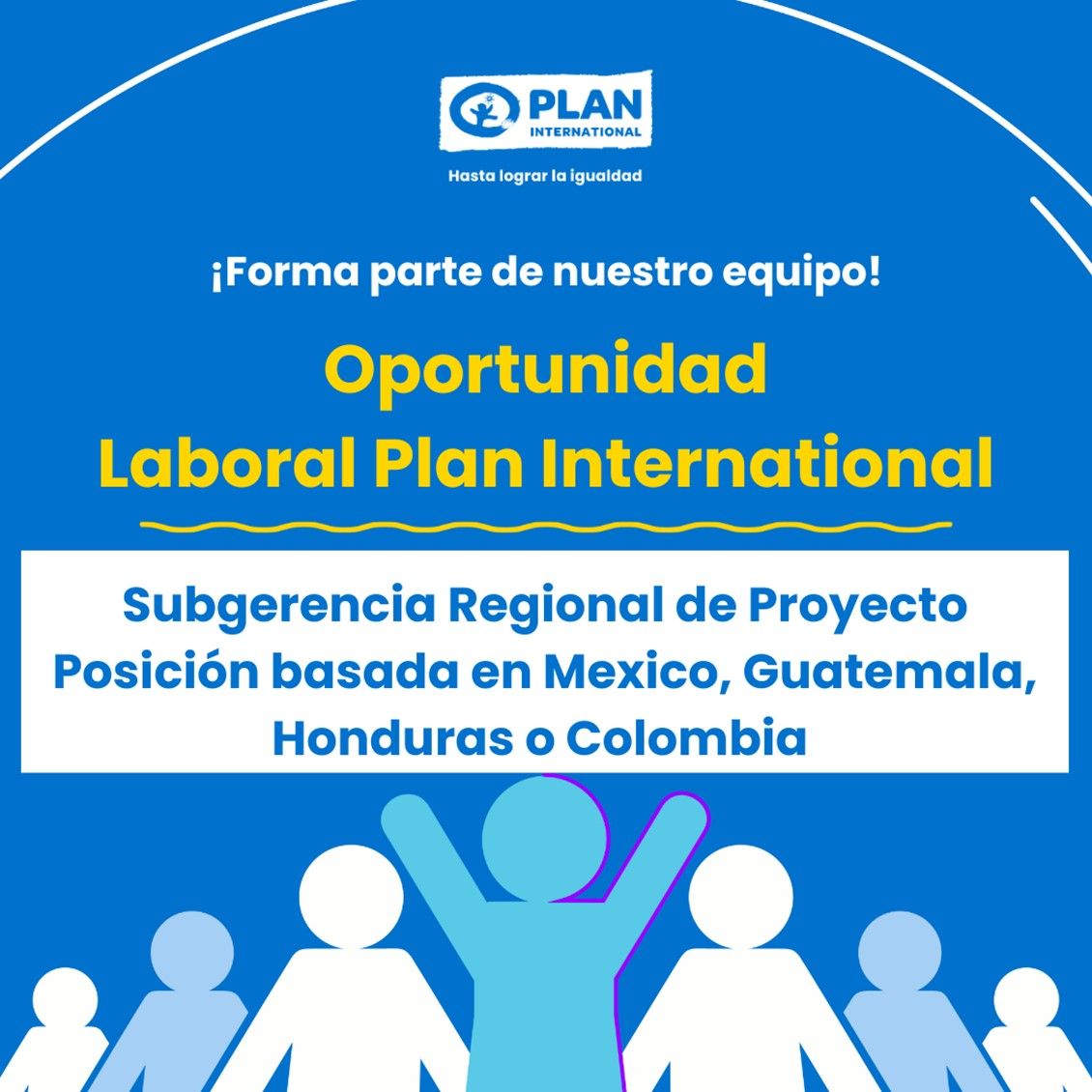 Subgerente Regional de Proyecto. Posición basada en México, Guatemala, Honduras o Colombia (Plan International Guatemala)