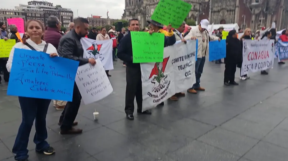Ciudad de México – Crisis de agua en Edomex: comunidades rurales exigen respuesta frente a Palacio Nacional (POSTA)