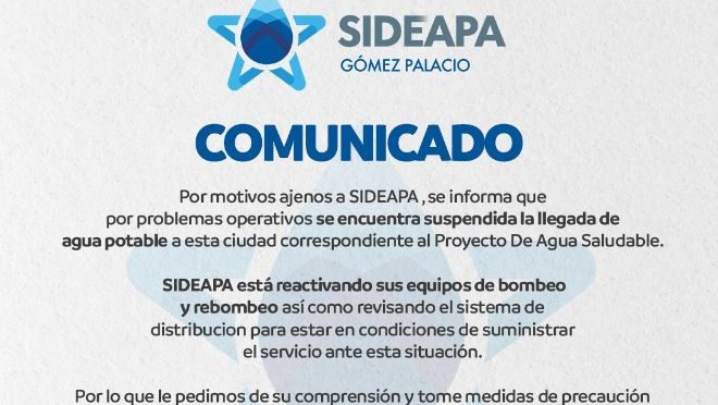 Durango – Fallas en Agua Saludable para La Laguna dejan sin agua a diversas colonias (Noticieros Grem)