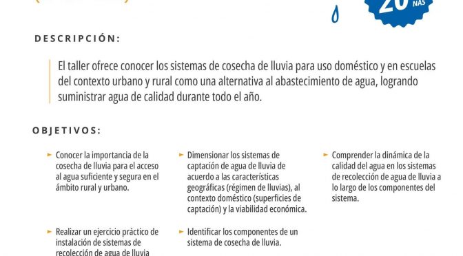Taller – Sistema de Captación de Agua de Lluvia (SCALL) (Cántaro Azul)