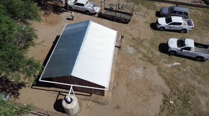 Chihuahua-Impulsa JCAS instalación de cosechas de agua de lluvia en Tubares, municipio de Urique (Gobierno de Chihuahua)