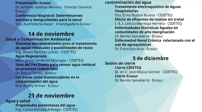 Seminario Virtual Interinstitucional Vida Tec. Innovar con propósito: agua, salud y ambiente. (ECOSUR)