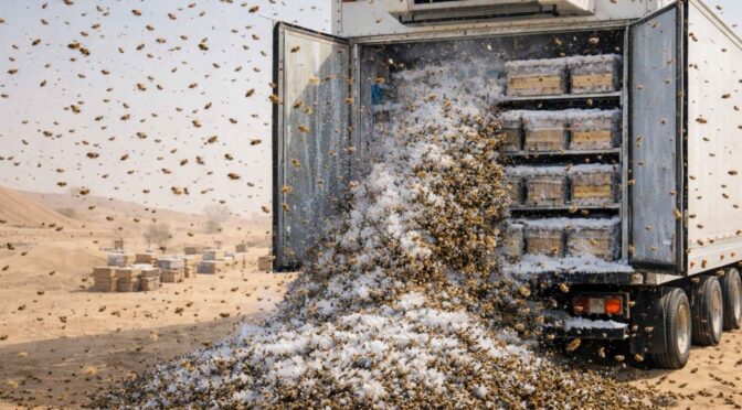 Internacional-Millones de abejas “congeladas” no salvaron el Sáhara: colmenas derretidas a 70 °C y la técnica de media luna que sí retiene el agua (Ecoticias)