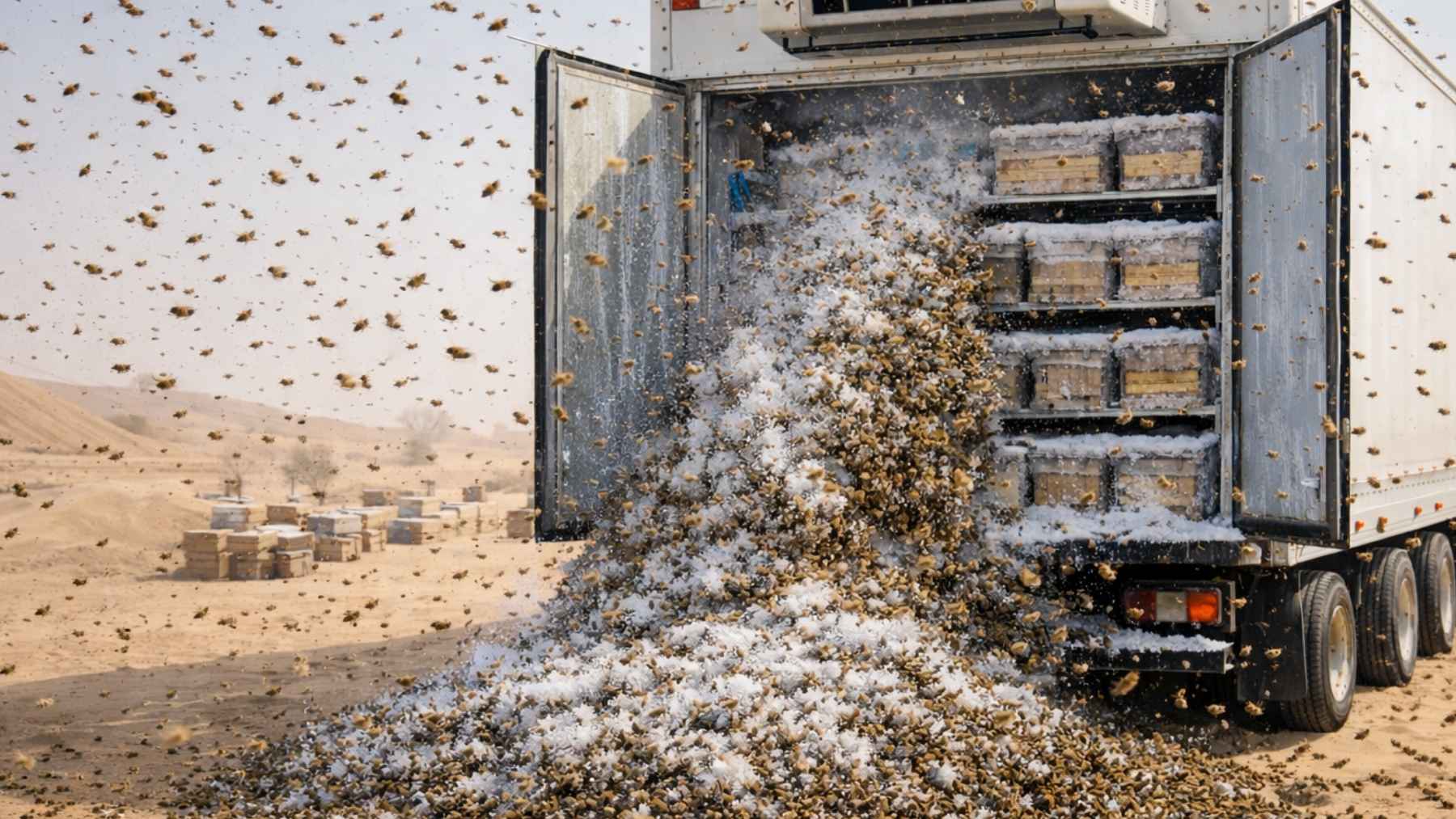 Internacional-Millones de abejas “congeladas” no salvaron el Sáhara: colmenas derretidas a 70 °C y la técnica de media luna que sí retiene el agua (Ecoticias)
