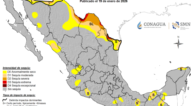 México – Disminuye sequía en México: más de 2 mil municipios libres de falta de agua (IMER Noticias)