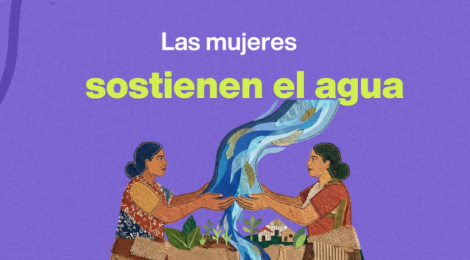 Las mujeres sostienen el agua