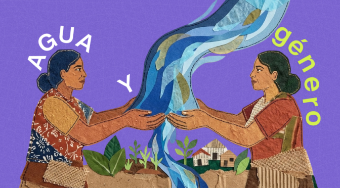 Las mujeres sostienen el agua