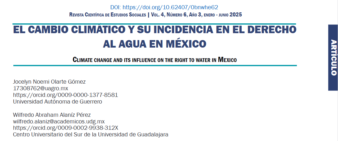 El cambio climático y su incidencia en el derecho al agua en México(portal de revistas UAM)