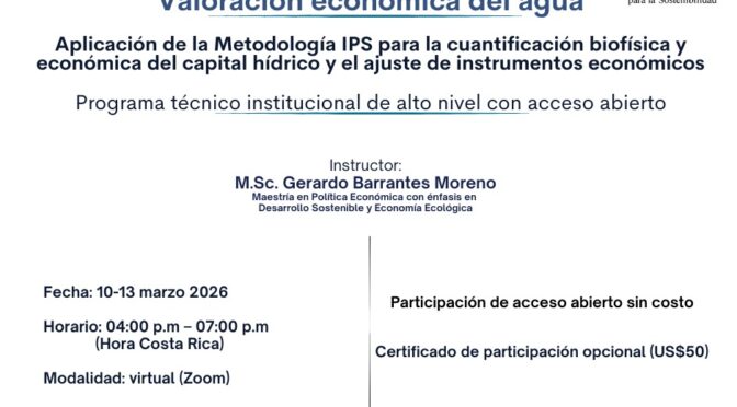 Taller de aplicación práctica: Valoración económica del agua (Instituto de Políticas para la Sostenibilidad)