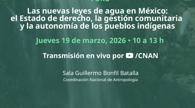 Las nuevas leyes de agua en México: el Estado de derecho, la gestión comunitaria y la autonomía de los pueblos indígenas (Dirección de Etnología y Antropología Social)