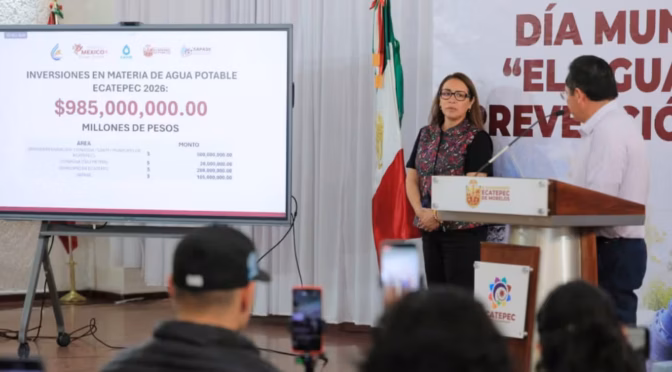 Estado de México – Anuncian inversión histórica para mejorar el acceso al agua en Ecatepec (La Crónica de Hoy)