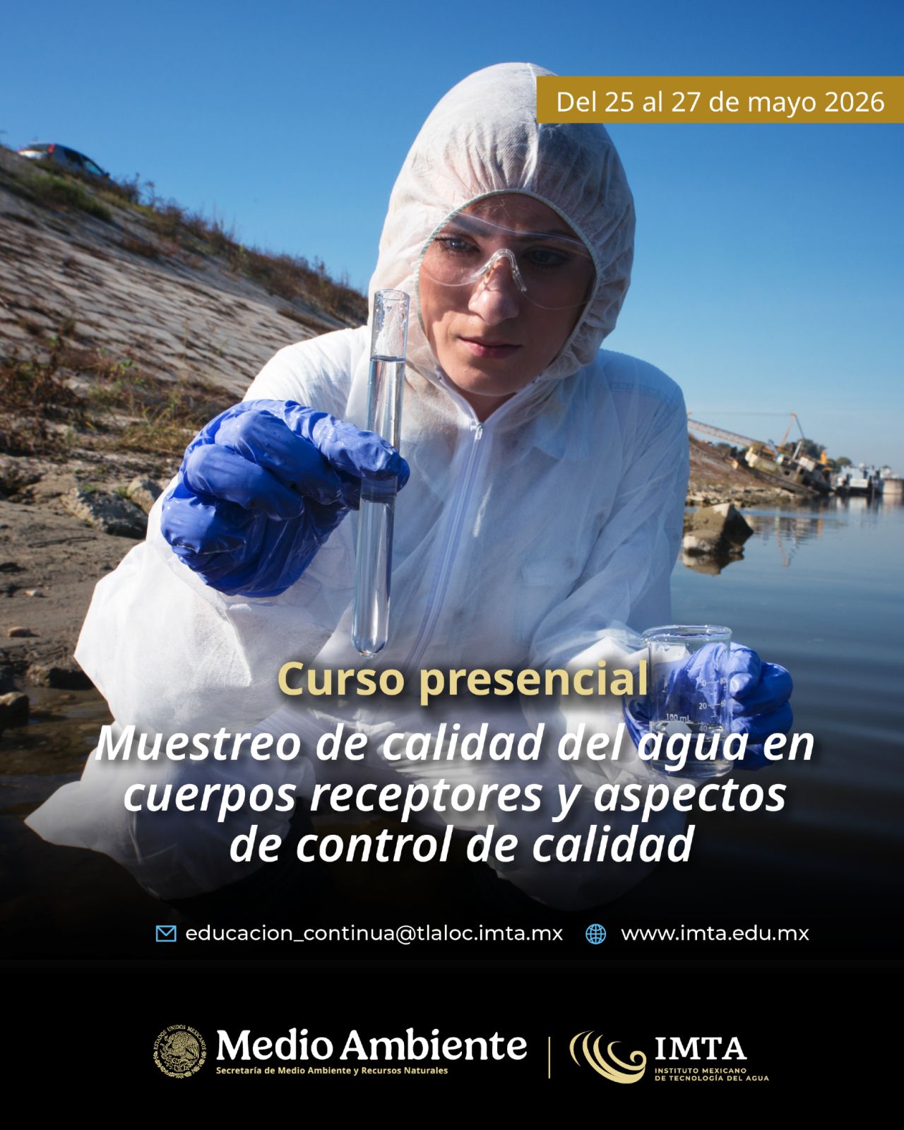 Vacante- muestreo de calidad del agua en cuerpos receptores y aspectos de control de calidad ( Instituto Mexicano de Tecnología del Agua )