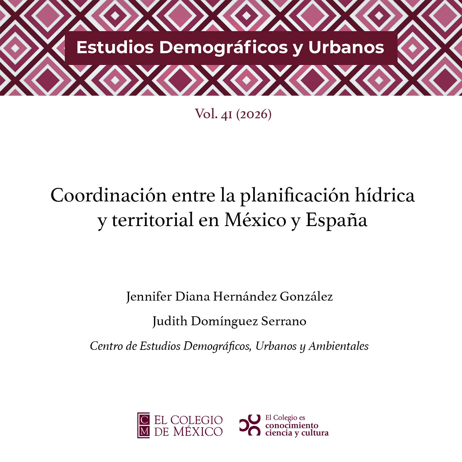 Coordinación entre la planificación hídrica y territorial en México y España (COLMEX)