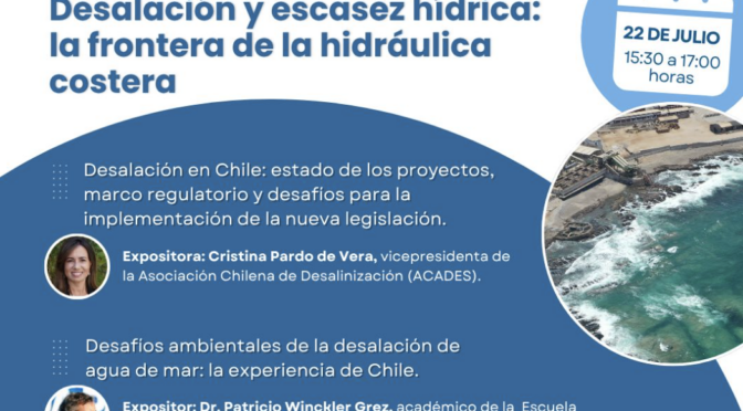 Seminario web: Desalación y escasez hídrica: la frontera de la hidráulica costera (Instituto Nacional de Hidráulica)