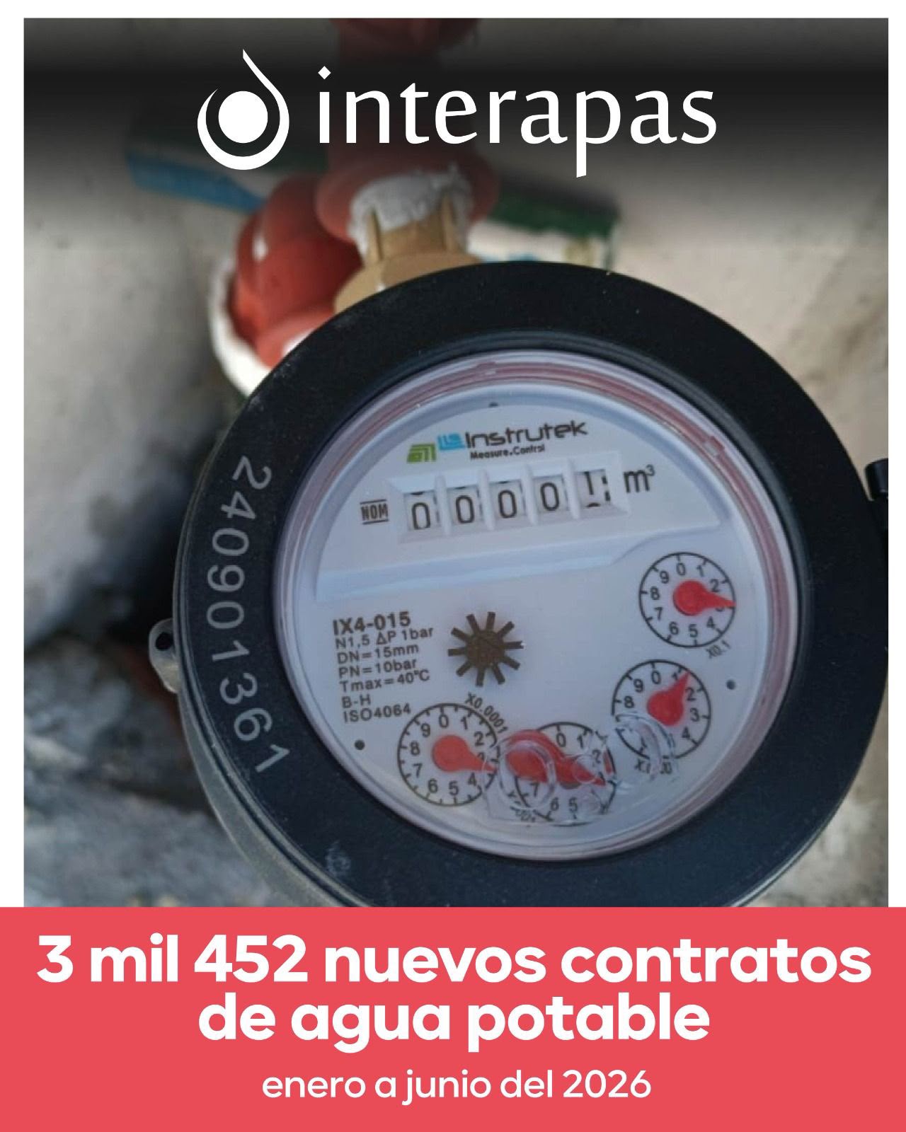 San Luis Potosí-Más de 3 mil 400 familias regularizan su servicio de agua con Interapas (Exprés)