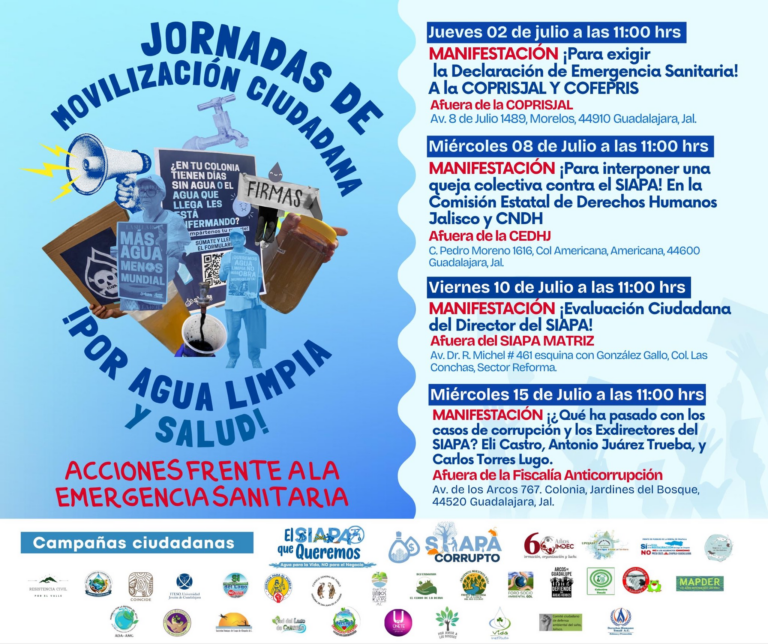 Guadalajara-Jornadas de Movilización Ciudadana por Agua Limpia y Salud (SIDIDH 4.0)