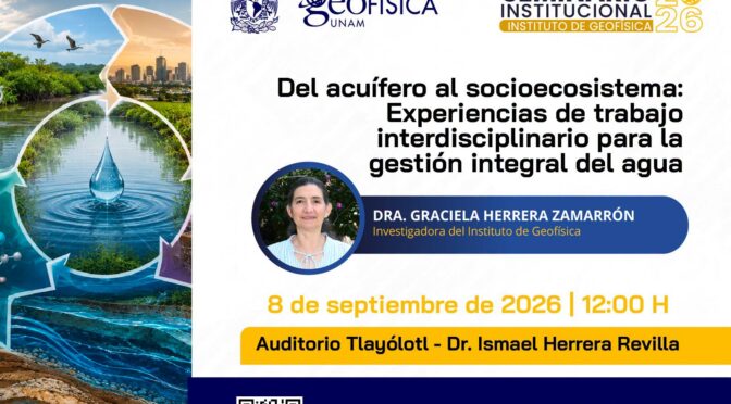 Seminario Institucional: Del acuífero al socioecosistema: Experiencias de trabajo interdisciplinario para la gestión integral del agua (Instituto de Geofísica, UNAM)