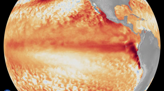 Internacional – “Desiertos verdes” bajo el agua: la imagen satelital de la NASA que muestra el efecto de El Niño en el Océano Pacífico (El Universo)