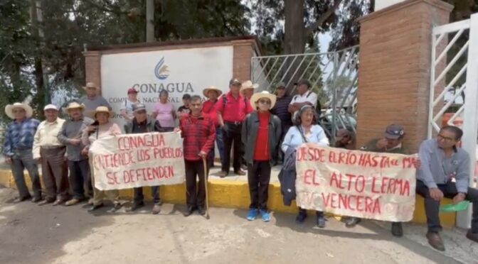 Estado de México – Habitantes de Ocoyoacac y Lerma protestan en Conagua para exigir desazolve urgente del Río Lerma (UNO TV)
