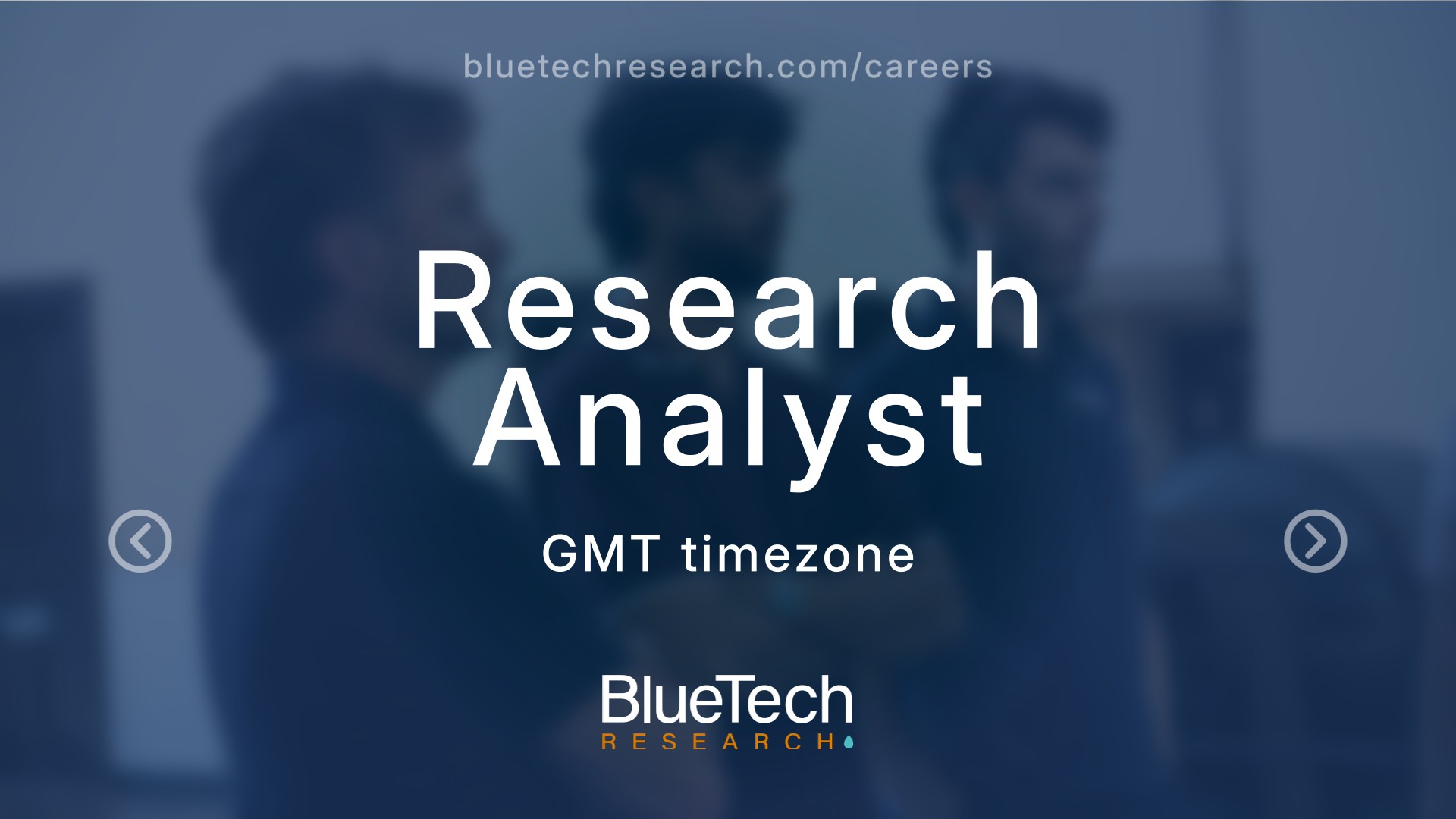 Convocatoria – Research Analyst GMT (BlueTech Research)