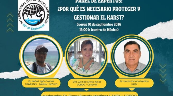 Panel de expertos: ¿Por qué es necesario proteger y gestionar el karst? (Asociación Mexicana de Estudios sobre el Karst)