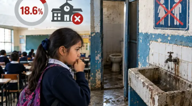 México – Sin agua ni lavabos: El 18.6% de las escuelas sufren rezago sanitario (Diario Evolución)